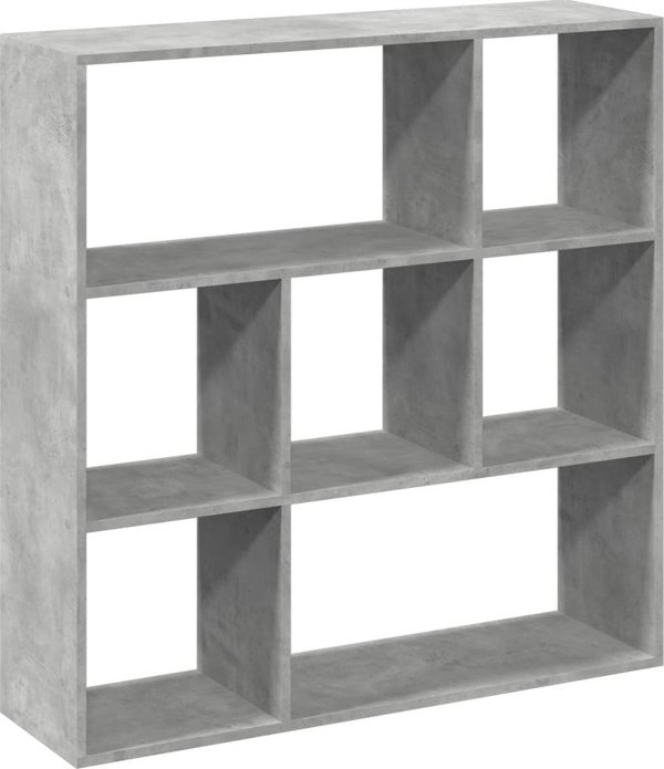 vidaXL Ράφι χωρίσμα, σκουρο γκρι μπετόν, 102x29x103,5 εκ