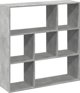 vidaXL Ράφι χωρίσμα, σκουρο γκρι μπετόν, 102x29x103,5 εκ