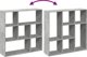 vidaXL Ράφι χωρίσμα, σκουρο γκρι μπετόν, 102x29x103,5 εκ