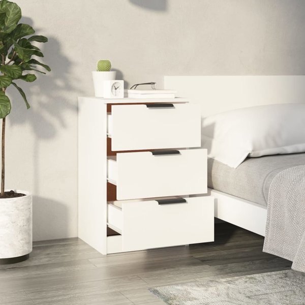 vidaXL Σετ κομοδίνων 2 τεμ. λευκά 40x36x65 εκ.