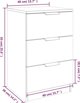 vidaXL Σετ κομοδίνων 2 τεμ. λευκά 40x36x65 εκ.