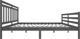 vidaXL Ράμα κρεβατιού γκρι από μασίφ ξύλο, 200 x 200 cm