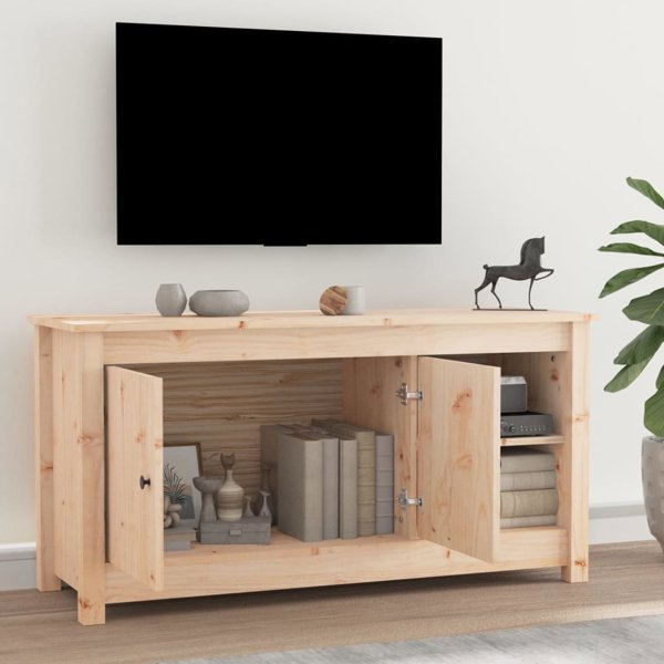 vidaXL Szafka pod telewizor, 103x36,5x52 cm, lite drewno sosnowe