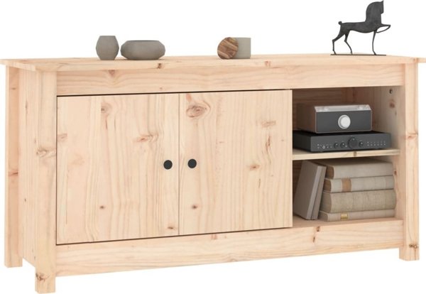vidaXL Szafka pod telewizor, 103x36,5x52 cm, lite drewno sosnowe