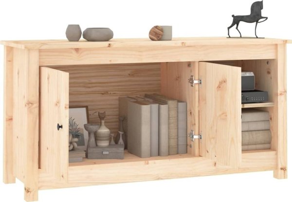 vidaXL Szafka pod telewizor, 103x36,5x52 cm, lite drewno sosnowe