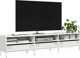 vidaXL Szafka RTV, biala, 202x39x43,5 cm, stal walcowana na zimno