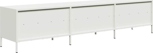 vidaXL Szafka RTV, biala, 202x39x43,5 cm, stal walcowana na zimno