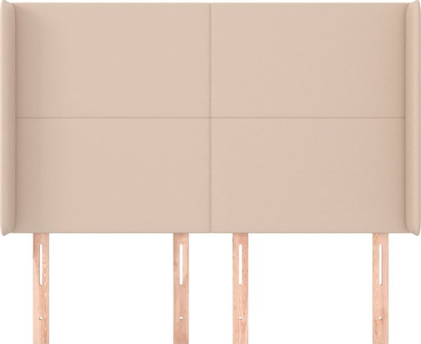 vidaXL Επικεφαλής uszak, καπουτσίνο, 147x16x118/128 εκ., από συνθετικό δέρμα