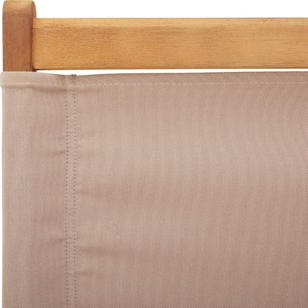 vidaXL Skladane krzesla ogrodowe, 4 szt., tkanina taupe i drewno