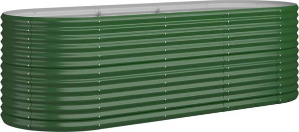 vidaXL vidaXL Donica ogrodowa, malowana proszkowo stal, 224x80x68 cm, zielona