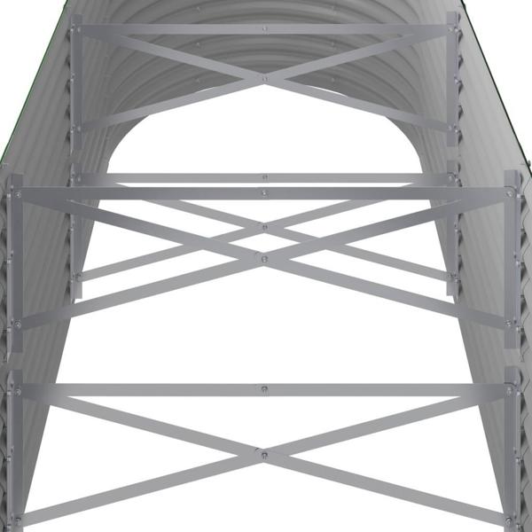 vidaXL vidaXL Donica ogrodowa, malowana proszkowo stal, 224x80x68 cm, zielona