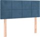 vidaXL Κεφαλάρι κρεβατιού, σκούρο μπλε, 100x5x78/88 εκ., βελούδο