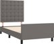 vidaXL Rama κρεβατιού με κεφαλάρι, γκρι, 80x200 cm, συνθετικό δέρμα