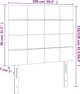 vidaXL Κεφαλάκια για κρεβάτι, 2 τεμ., κρεμ, 100x5x78/88 cm, ύφασμα