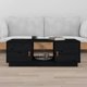vidaXL vidaXL Stolik kawowy, czarny, 100x50x35 cm, lite drewno sosnowe