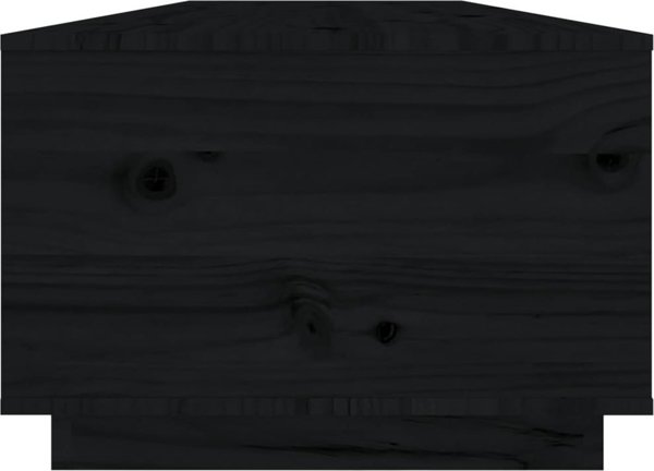 vidaXL vidaXL Stolik kawowy, czarny, 100x50x35 cm, lite drewno sosnowe