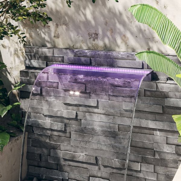 vidaXL Ρουξούνι καταρράκτη με φωτισμό RGB LED, ακρυλικό, 90 εκ.