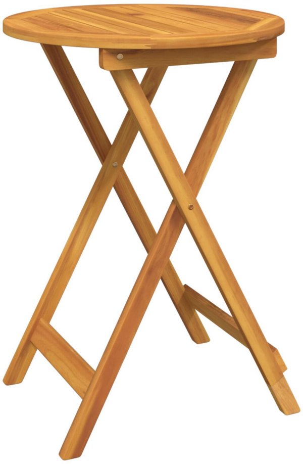 vidaXL Φορητό Αναδιπλούμενο Τραπέζι Εξωτερικού Χώρου, Ξύλινο, Ανοιχτό Καφέ