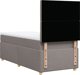 vidaXL Κρεβάτι kontynentalne με στρώμα, taupe, ύφασμα, 100x200 cm