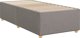 vidaXL Κρεβάτι kontynentalne με στρώμα, taupe, ύφασμα, 100x200 cm