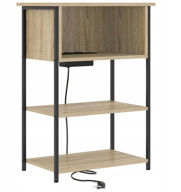 vidaXL Κομοδίνο, Δρυς Sonoma, Διαστάσεις 55x31x76 εκ., από Ξύλο