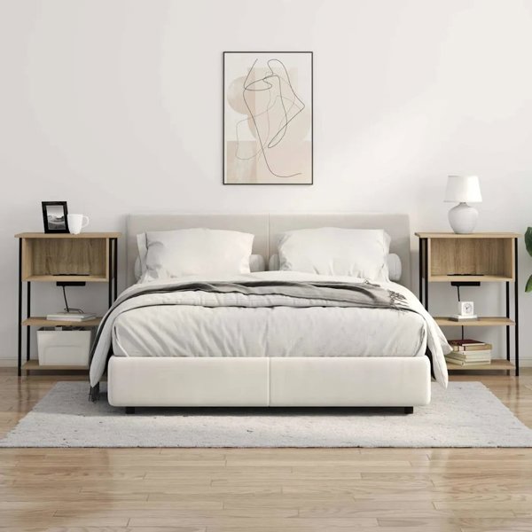vidaXL Κομοδίνο, Δρυς Sonoma, Διαστάσεις 55x31x76 εκ., από Ξύλο