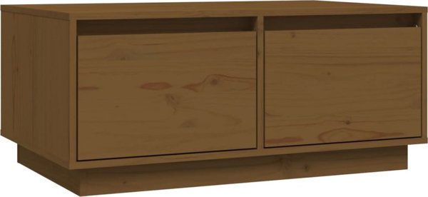 vidaXL Τραπεζάκι σαλονιού, χρώμα μέλι καφέ, 80x50x35 εκ, από μασίφ πεύκο