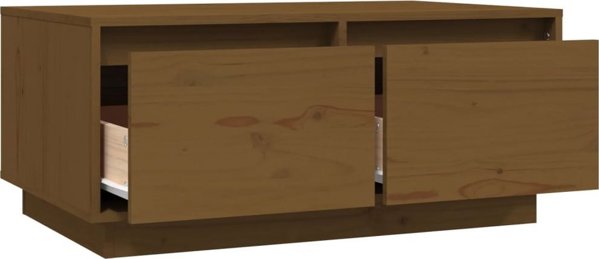 vidaXL Τραπεζάκι σαλονιού, χρώμα μέλι καφέ, 80x50x35 εκ, από μασίφ πεύκο