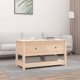vidaXL Stolik kawowy, 102x49x55 cm, lite drewno sosnowe