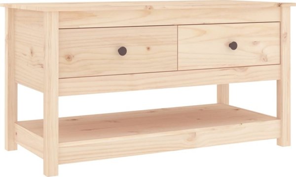 vidaXL Stolik kawowy, 102x49x55 cm, lite drewno sosnowe