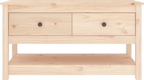 vidaXL Stolik kawowy, 102x49x55 cm, lite drewno sosnowe