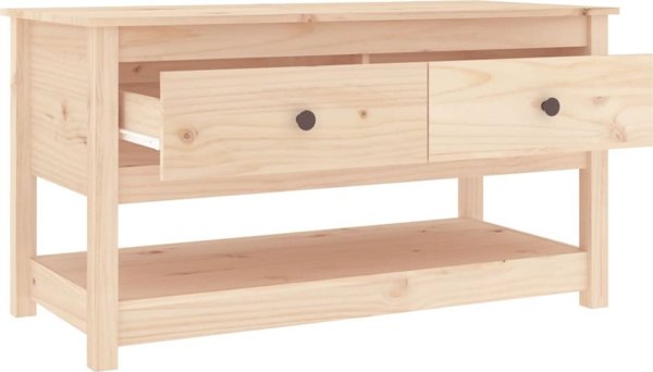 vidaXL Stolik kawowy, 102x49x55 cm, lite drewno sosnowe