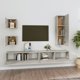 vidaXL Σετ 5 ντουλαπιών TV, γκρι τσιμέντου, υλικό ξύλου