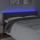 vidaXL Zaglowek do lozka z LED ciemnoszary 163x16x78/88 cm aksamit