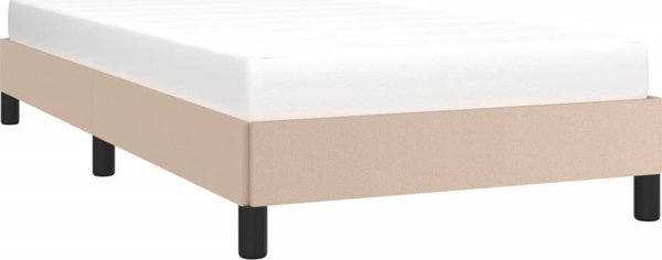 vidaXL Ράμα κρεβατιού, καπουτσίνο, 80x200 cm, επενδυμένη με δερματίνη