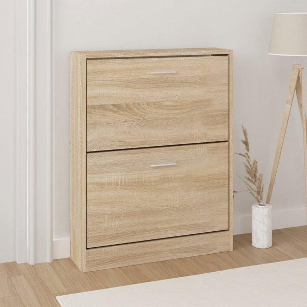 vidaXL Szafka για παπούτσια, δρυς, 59x17x81 εκ., ξυλώδες υλικό