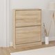 vidaXL Szafka για παπούτσια, δρυς, 59x17x81 εκ., ξυλώδες υλικό