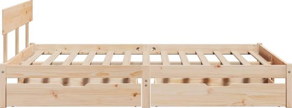 vidaXL Rama κρεβατιού χωρίς στρώμα, 120x190 εκ., μασίφ πεύκο