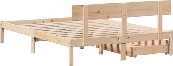 vidaXL Rama κρεβατιού χωρίς στρώμα, 120x190 εκ., μασίφ πεύκο