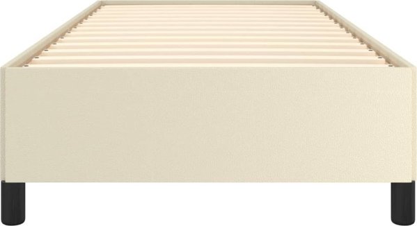 vidaXL Rama lozkou krem me texniki dermatinh 90x190 cm