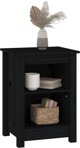 vidaXL vidaXL Szafki nocne, 2 szt., czarne, 40x35x55 cm, lite drewno sosnowe