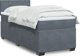 vidaXL Κρεβάτι Continental με Στρώμα, Σκούρο Γκρι Βελούδο, 90x200 cm