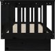 vidaXL Καναπές-κρεβάτι, μαύρο, 90x190 cm, από μασίφ πεύκο