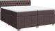 vidaXL Κρεβάτι Continental με Στρώμα Καφέ, Υφασμάτινο, 200x200 εκ.