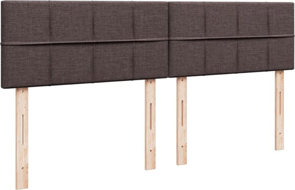 vidaXL Κρεβάτι Continental με Στρώμα Καφέ, Υφασμάτινο, 200x200 εκ.