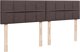 vidaXL Κρεβάτι Continental με Στρώμα Καφέ, Υφασμάτινο, 200x200 εκ.