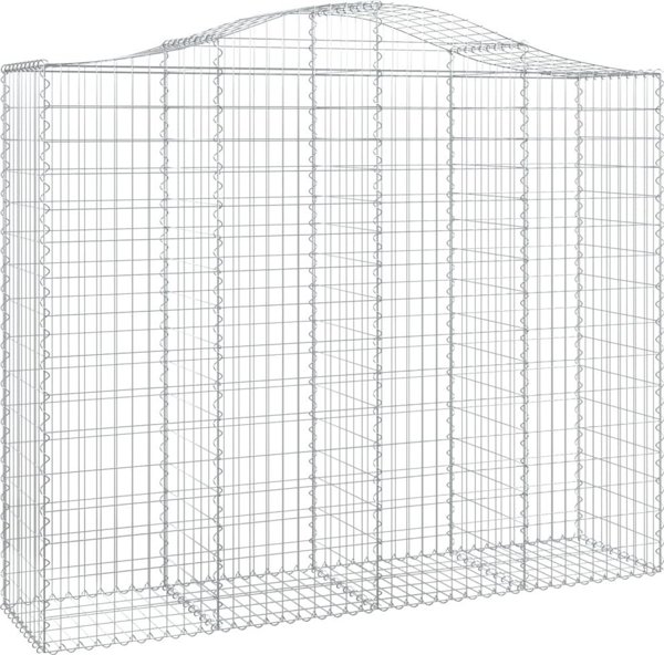 vidaXL Γκαμπιονικά καλάθια, 3 τεμ, 200x50x160/180 cm, γαλβανισμένος σίδηρος