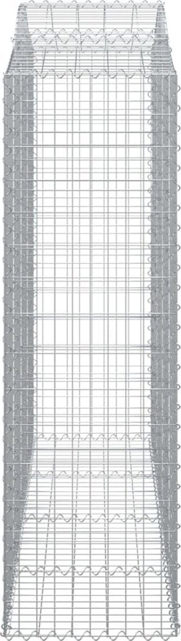 vidaXL Γκαμπιονικά καλάθια, 3 τεμ, 200x50x160/180 cm, γαλβανισμένος σίδηρος