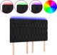 vidaXL Προσκέφαλο κρεβατιού με LED μαύρο βελούδο 160x7x118/128 cm