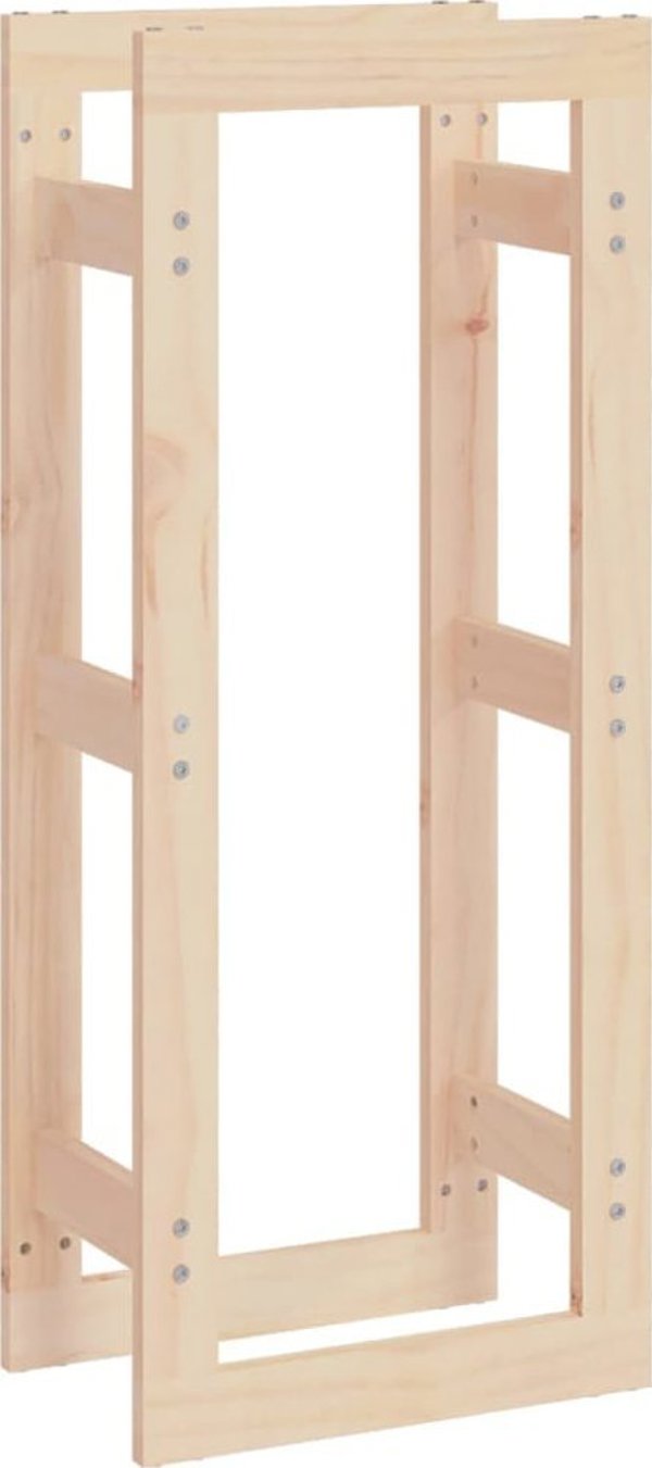 vidaXL Σταντ για καυσόξυλα, 41x25x100 εκ., από συμπαγές πεύκο